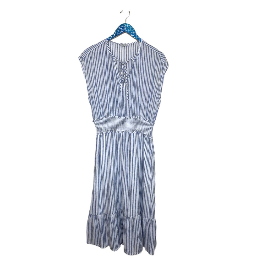 Rails Blue White Ashlyn Fremont Stripe Midi Dress